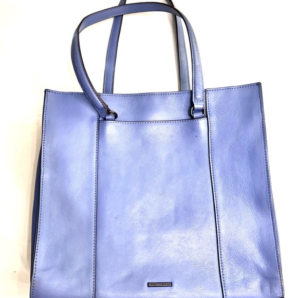 REBECCA MINKOFF LARGE EXPANDABLE SATCHEL TOTE IN DENIM BLUE - Picture 4 of 9